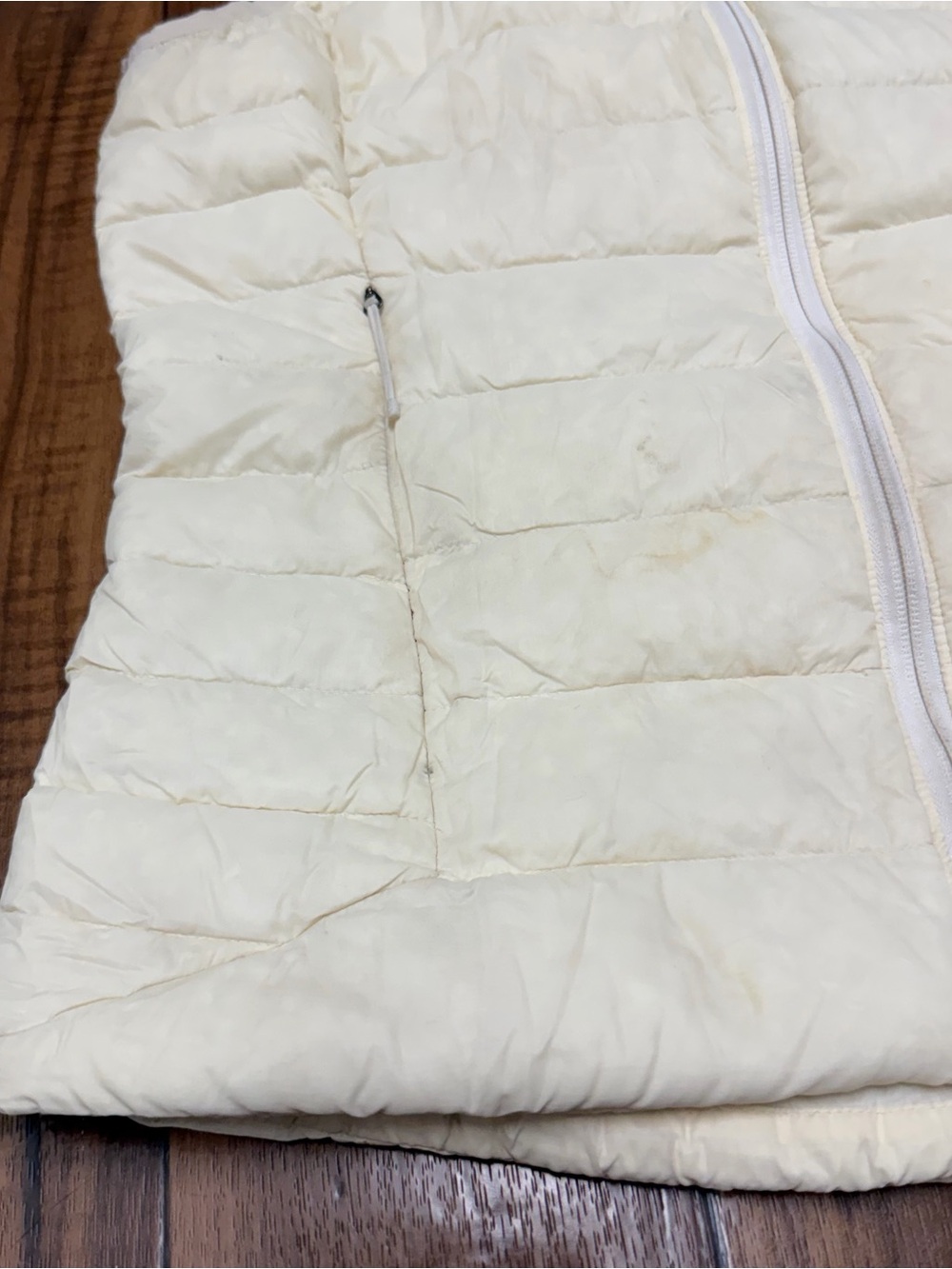Patagonia Down Puffer Vest Cream Quilted Insulated Jacket Womens Medium - Picture 4 of 14